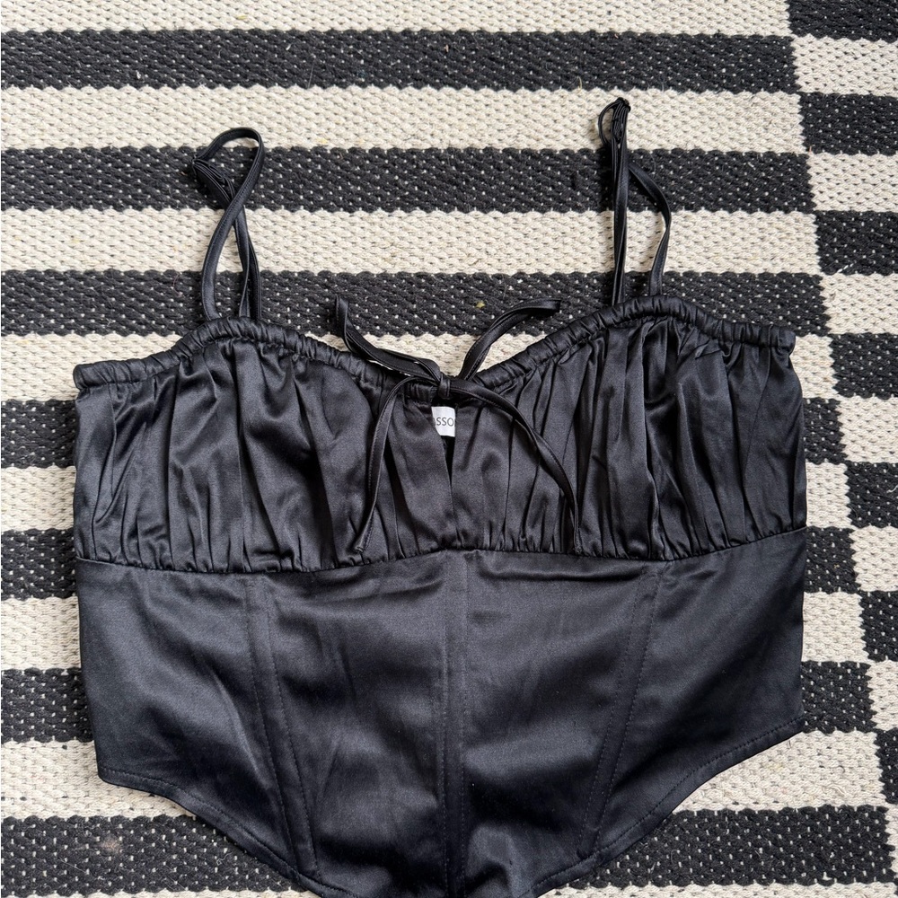 Glassons Black Satin Bustier